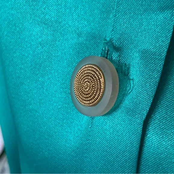 v i n t a g e :: Vibrant Buttoned Satin Secretary Blouse